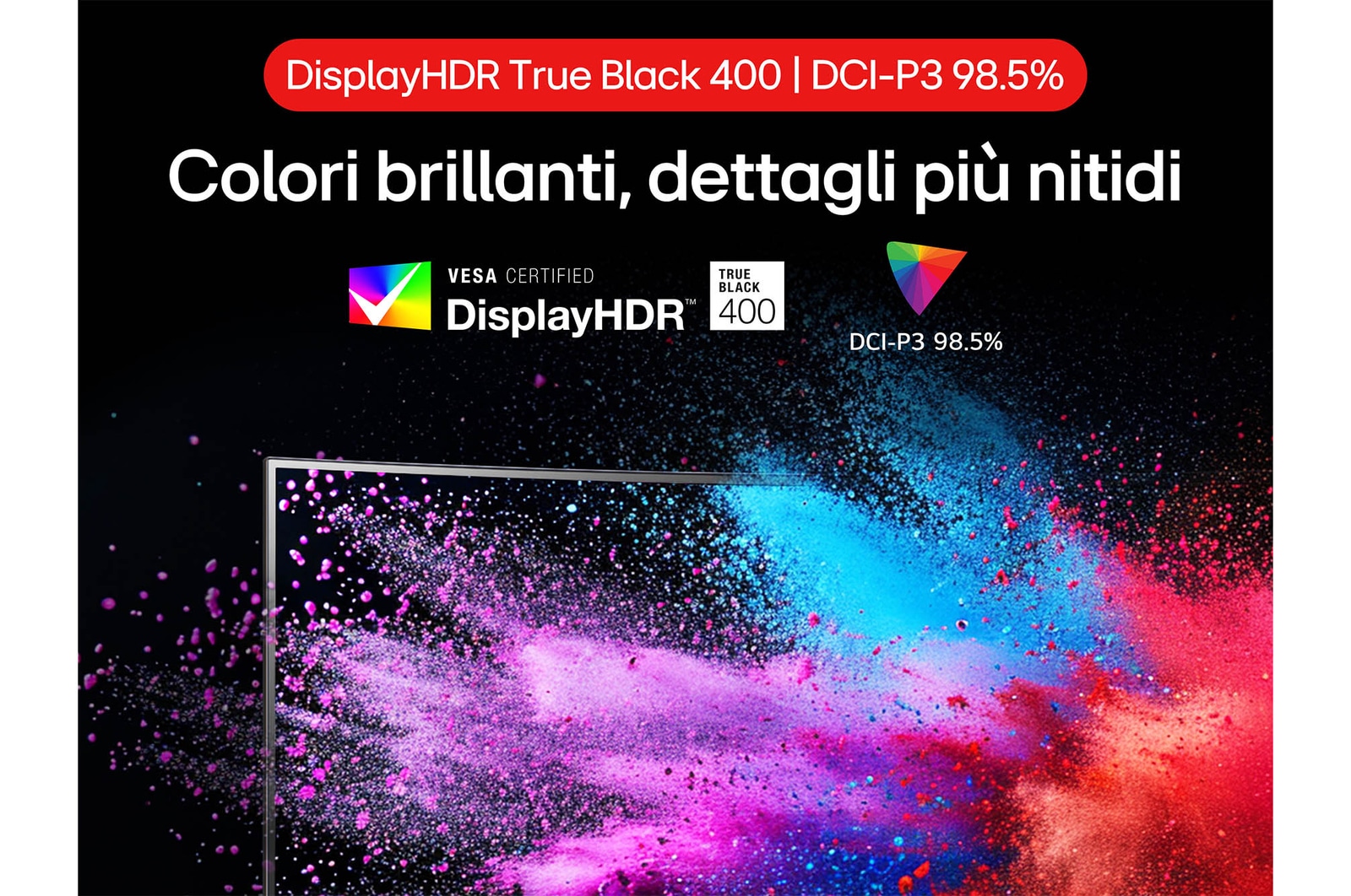Colori brillanti e dettagli più nitidi Monitor Gaming 34GS95QE-B